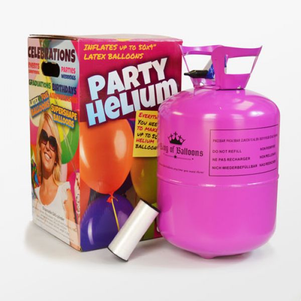 Bombona Botella de helio desechable para 20 globos de 23cm✓ por