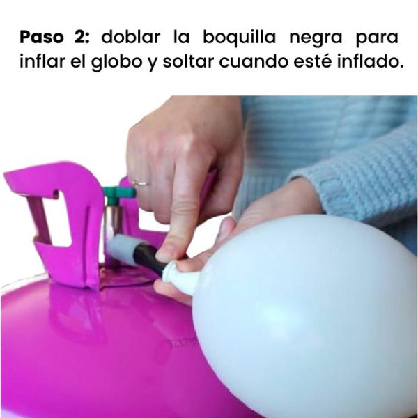 Bombona helio 9,5” para 30 globos